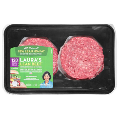 Lauras Lean Beef 92% Lean 8% Fat Patties - 12 Oz - Image 2