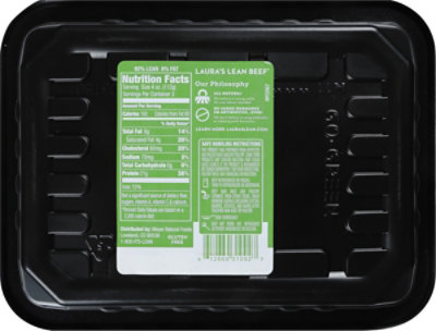 Lauras Lean Beef 92% Lean 8% Fat Ground Patties - 12 Oz - Image 4