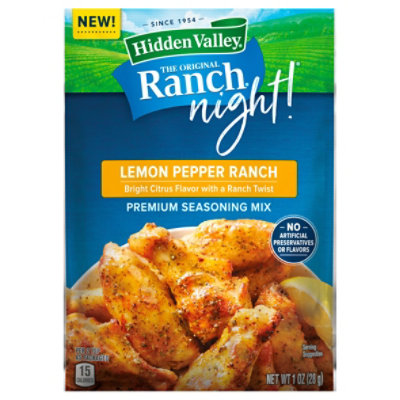 Hidden Valley Ranch Night Lemon Pepper Ranch Premium Seasoning Mix Packet - 1 Oz - Image 3