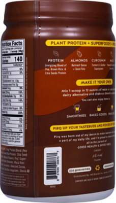Pirq Decadent Chocolate Plant Protein Powder - 1.17 Lb - Image 5