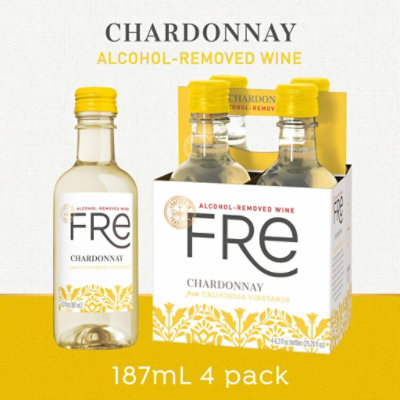 FRE Sutter Home Chardonnay Alcohol-Removed Wine - 4-187 Ml - Image 1