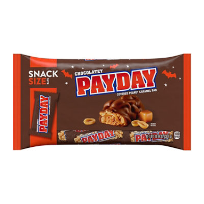 Payday Chocolatey Peanut Caramel Snack Size Halloween Candy Bag - 10.64 Oz - Image 1