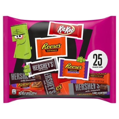 Hersheys Kit Kat And Reeses Snack Size Halloween Candy Multipack - 25-13.08 Oz - Image 3