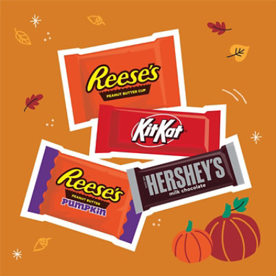 HERSHEY'S KIT KAT and REESE'S Assorted Milk Chocolate Snack Size Halloween Candy Bag - 13.08 Oz - Image 3