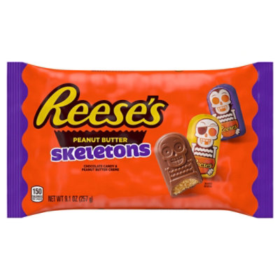 Reeses Chocolate Peanut Butter Creme Skeletons Halloween Candy Bag - 9.1 Oz - Image 3