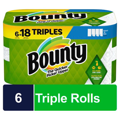 Bounty Select A Size White Six Triple Rolls  - 6 Rl - Image 1