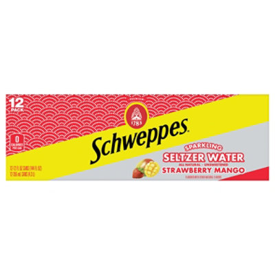 Schweppes Strawberry Mango Seltzer Water - 12-12 Fl Oz - Image 3