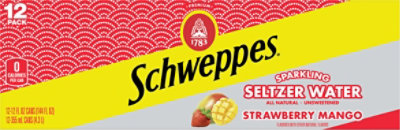 Schweppes Strawberry Mango Seltzer Water - 12-12 Fl Oz - Image 6