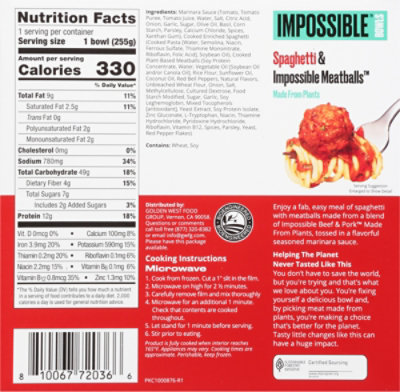 Impossible Entree Spaghetti Meatballs - 9 Oz - Image 6