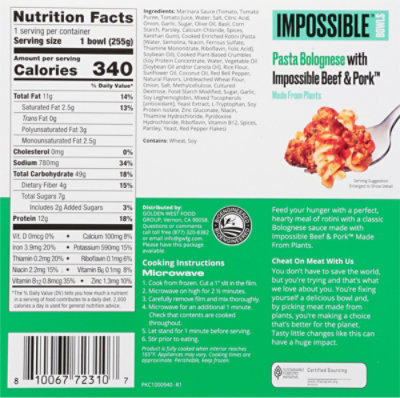 Impossible Pasta Bolognese - 9 Oz - Image 6