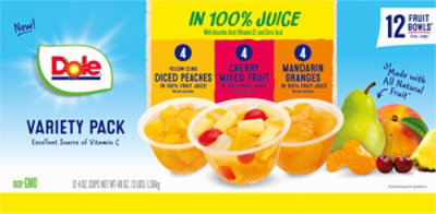 Dole Variety Pack Fruit Cups In 100 Percent Juice - 12 Count - Image 5