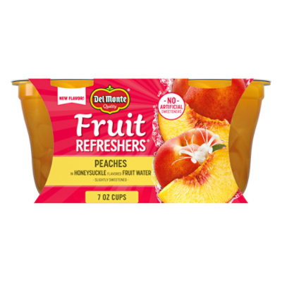 Del Monte Fruit Refreshers Peaches In Honeysuckle Flavored Fruit Water Cups - 14 Oz - Image 1