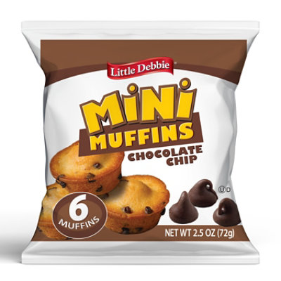 Little Debie Chocolate Chip Mini Muffins 6 Count - 2.5 Oz - Image 1