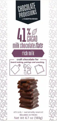 Scharffen Berger Chocolate Flats 41% Cacao Milk Chocolate - 6.3 Oz - Image 1