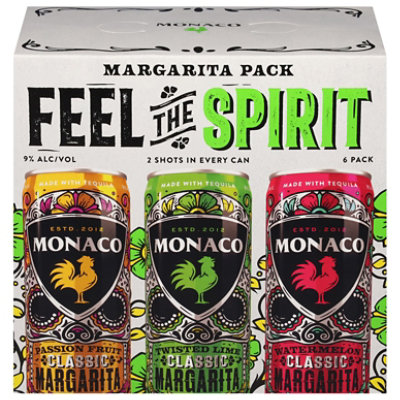 Monaco Margarita Tequila Vareity Pack - 6-12 Fl. Oz. - Image 3