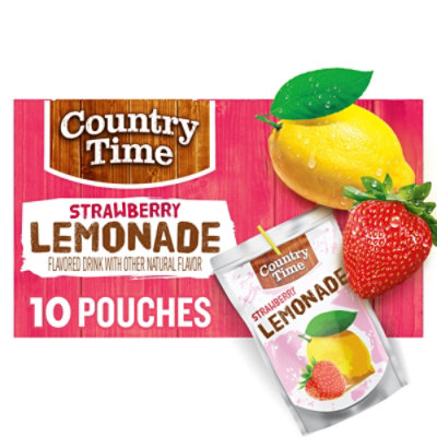 Country Time Strawberry Lemonade Ready to Drink - 10 - 6 Fl. Oz. - Image 1