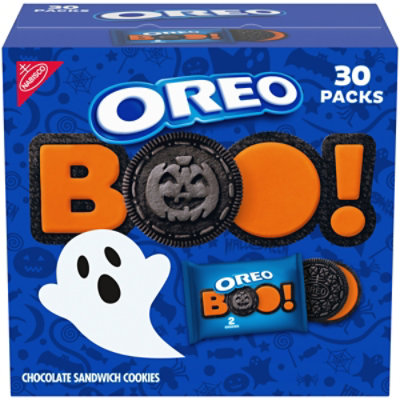 OREO Orange Creme Chocolate Sandwich Cookies Halloween Cookies - 30 Packs - Image 1