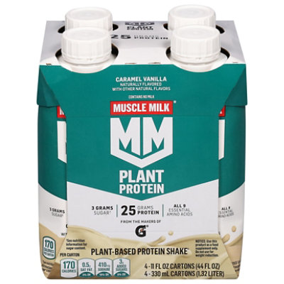 Muscle Milk Plant Protein Vanilla Caramel Ready to Drink - 4-11 Oz - Image 3