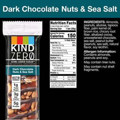 Kind Dark Chocolate Nuts and Sea Salt Bars - 5-1.2 Oz - Image 2