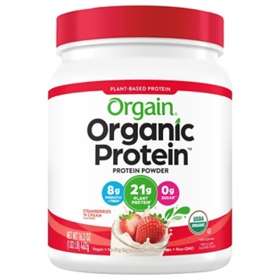 Orgain Organic Protein Powder Strawberry - 16.3 OZ - Image 1