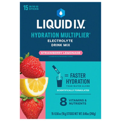 Liquid Iv Strawberry Lemonade Hydration Multiplier - 15 Count - Image 3