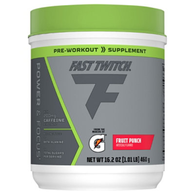 Cytosport Fast Twitch 2.0 Pre Workout Powder Fruit Punch - 16.2 Oz - Image 3