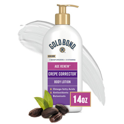 Gold Bond Age Renew Crepe Corrector Body Lotion, Replenishing and Smoothing Formula, Gold Bond Crepe Corrector Body Lotion, 14 oz