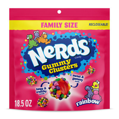 NERDS Gummy Clusters Rainbow Crunchy and Gummy Candy - 18.5 Oz - Image 1