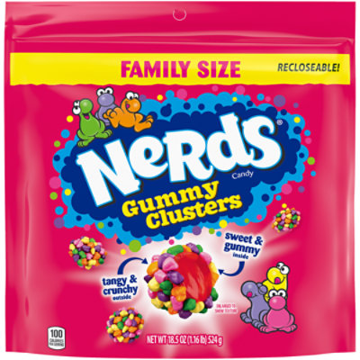 NERDS Gummy Clusters Rainbow Crunchy and Gummy Candy - 18.5 Oz - Image 2