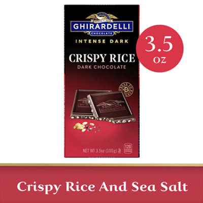 Ghirardelli Intense Dark Chocolate Bar Crispy Rice - 3.5 Oz - Image 1