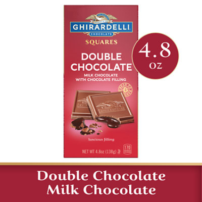 Ghirardelli Double Chocolate Milk Chocolate Squares Bar - 4.8 Oz