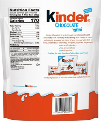 Kinder Chocolate Mini - 34-7.2 Oz - Image 6