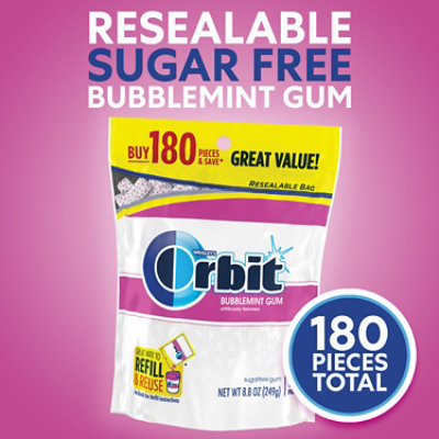 Orbit White Bubblemint Gusseted Bag - 180-8.8 Oz - Image 2