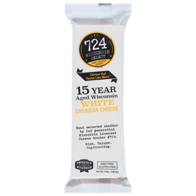 724 Wisconsin Select Cheese Cheddar White 15yr - 4.9 Oz. - Image 1