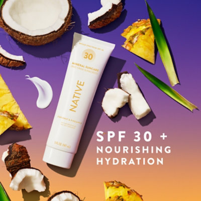 Native Mineral Sunscreen SPF 30 Coconut & Pineapple - 5 Oz - Image 5