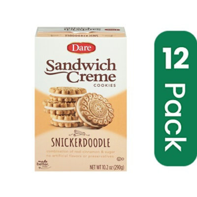 Dare Cookies Snickerdoodle Sandwich Creme 10.2 Oz (Pack Of 12) - Image 1