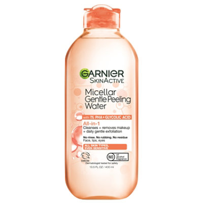 Garnier SkinActive Micellar Gentle Peeling Water with PHA Glycolic Acid - 13.5 Fl. Oz. - Image 1