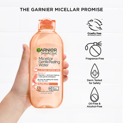 Garnier SkinActive Micellar Gentle Peeling Water with PHA Glycolic Acid - 13.5 Fl. Oz. - Image 2