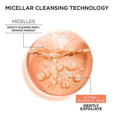 Garnier SkinActive Micellar Gentle Peeling Water with PHA Glycolic Acid - 13.5 Fl. Oz. - Image 3