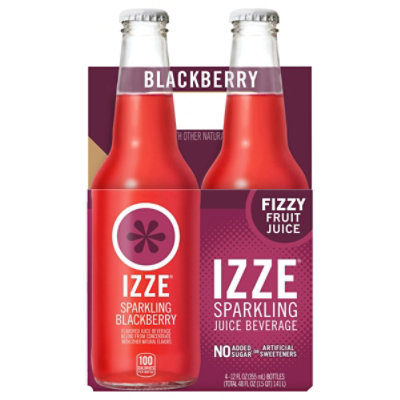 Izze Beverage Juice 4 Pack Sparkling Blackberry 48 fl oz (Pack of 6) - Image 1