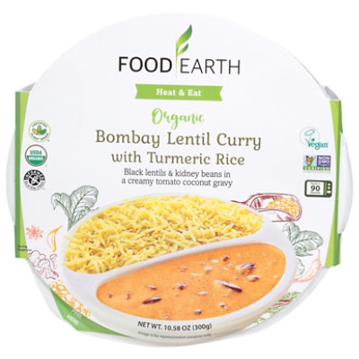 Food Earth Curry Bombay Lentil Turmeric Rice - 10.58 Oz - Image 3