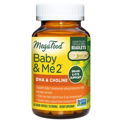 MegaFood Baby & Me 2 Prenatal Dha & Choline - 60 Count - Image 1