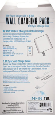 INF 2 Port Type C 32W USB Acertified Wall Charger - Each - Image 3