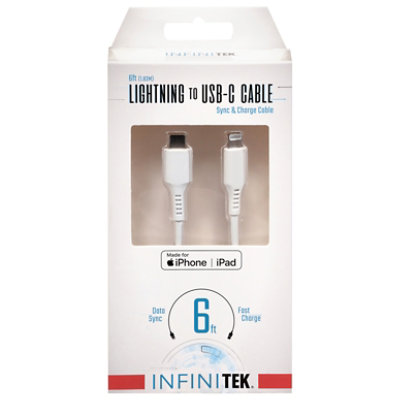 6ft Mfi Lightning To Usb-c Sync & Charge Cable - Each - Image 2
