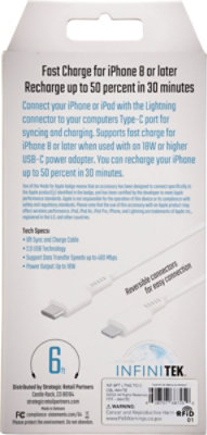 6ft Mfi Lightning To Usb-c Sync & Charge Cable - Each - Image 3