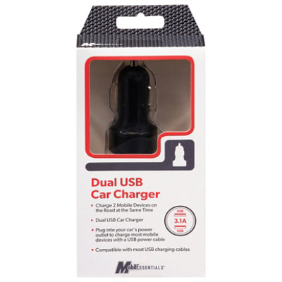 2 Port Usb Black Car Charger - Each - Image 2