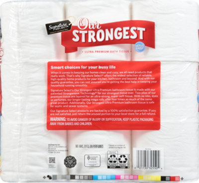 Signature Select Bath Tissue Our Strongest Mega - 9 Roll - Image 4