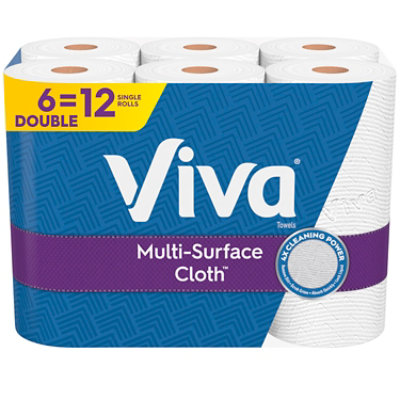 Viva Multi-Surface Cloth Paper Towels 110 Sheets Per Roll - 6 Count - Image 1