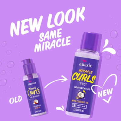 Aussie Miracle Curls Curl-defining Oil Hair Treatment With Jojoba Oil 3.2 Fz - 3.2 FZ - Image 2