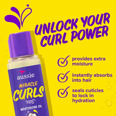 Aussie Miracle Curls Curl-defining Oil Hair Treatment With Jojoba Oil 3.2 Fz - 3.2 FZ - Image 3